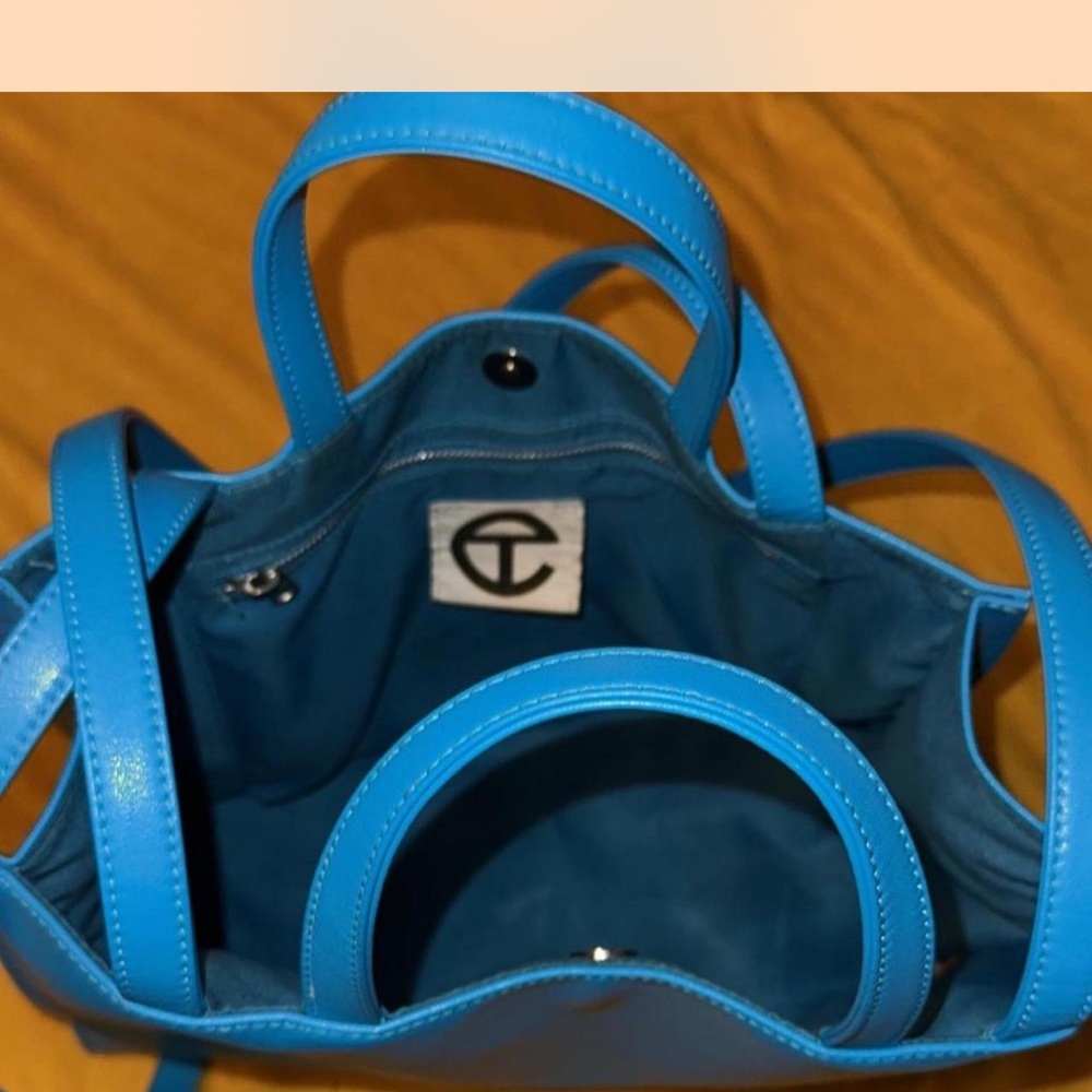 Telfar Blue Tote Bag with Embossed Logo - Picture 3 of 3
